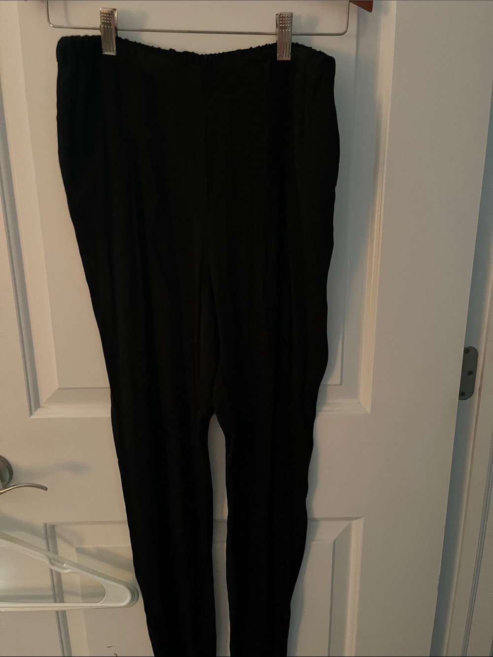 L'AGENCE Black Elastic-Waist Leggings